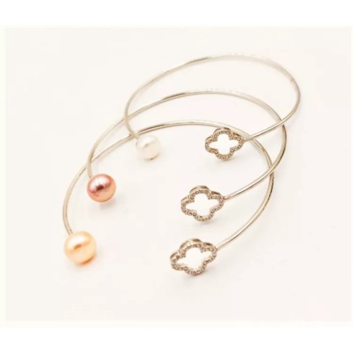 Pulsera Romance de plata con perla de agua dulce