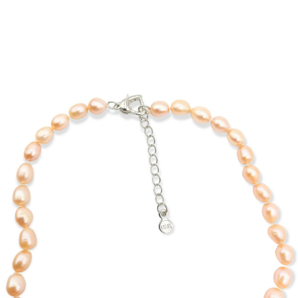 Lara oval cultured pearl necklace - Poemana