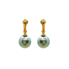 Boucles d'oreilles or jaune perles de tahiti Elea