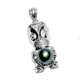 Grand tiki perle de tahiti ronde