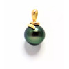 Torsade Tahitian pearl gold pendant