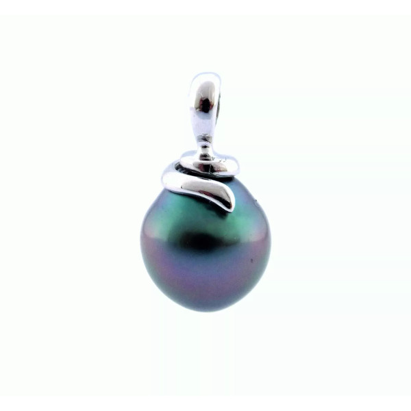 Torsade Tahitian pearl gold pendant