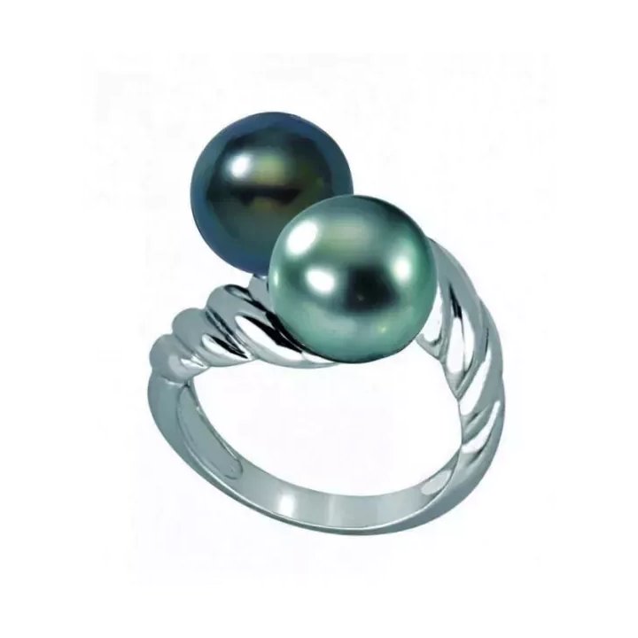 Ring Solène aus Silber mit Tahiti-Perlen
