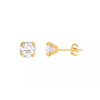 Boucles d'oreilles or 18k et zircons