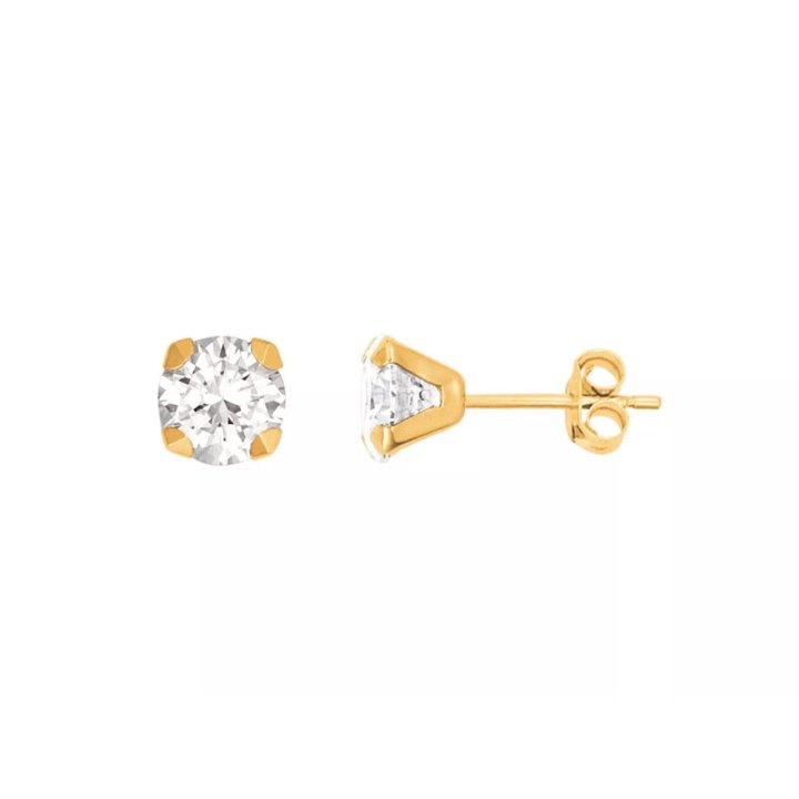 Orecchini in oro giallo 18 carati con zirconi