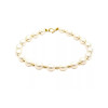 Bracelet Anaïs en perles de culture d’eau douce et or jaune 18K – perles ovales blanches séparées par de petites perles d’or