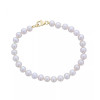 Bracelet Aurore en perles de culture d’eau douce blanches rondes avec fermoir ressort en or jaune 18K