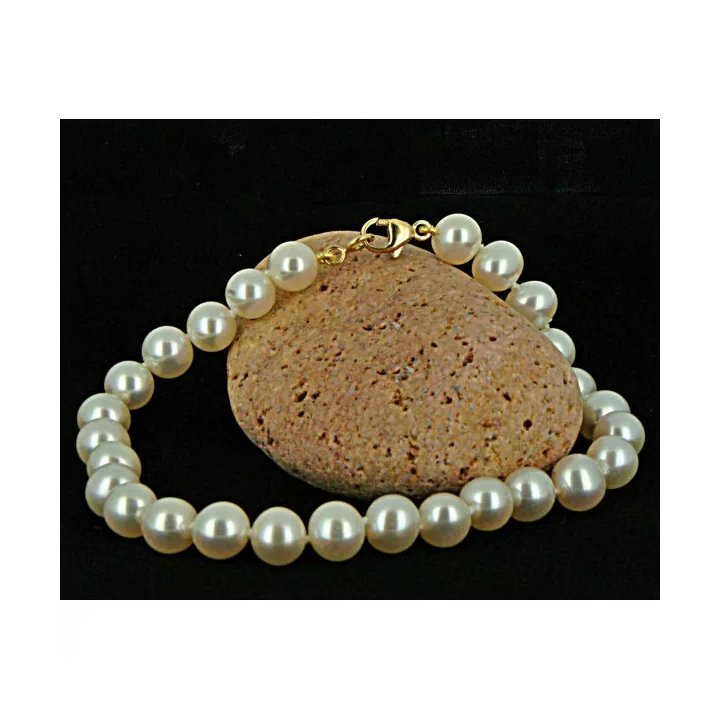 Bracciale Aurore di perle coltivate d'acqua dolce bianche