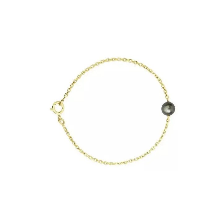 Armband aus 18 Karat Gold mit runder Tahiti-Perle