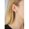 Romance freshwater pearl silver ear studs - 8mm