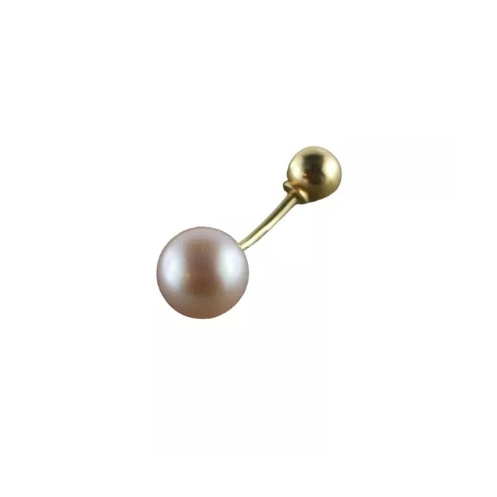 Bauchnabelpiercing mit rosa Süßwasserperle