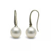 Boucles d'oreilles crochets  Argent et perles de Culture blanches