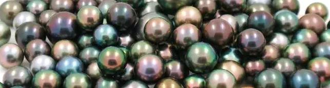 Nuancier des couleurs des perles de Tahiti